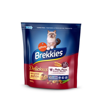 картинка Brekkies Cat Delice Meat для дорослих котів з куркою