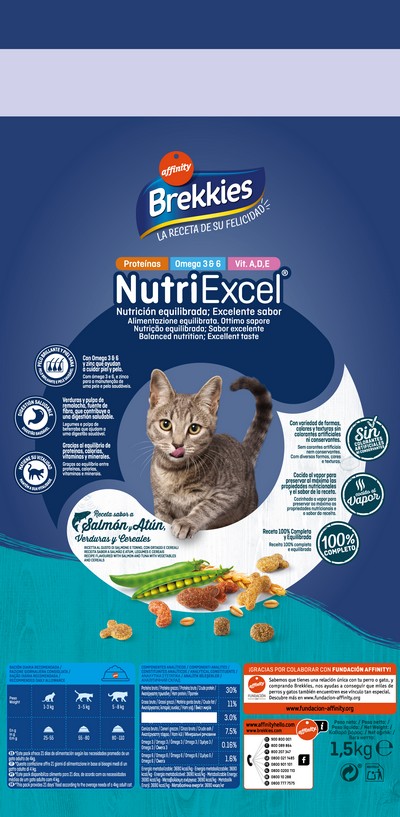 картинка Brekkies Cat Salmon and Tuna для дорослих котів з лосесем і тунцем