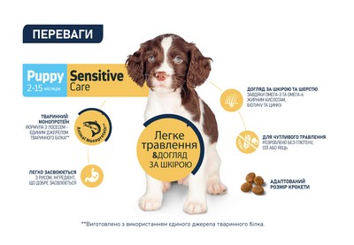 картинка Advance Dog Puppy Sensitive для цуценят усіх порід з чутливим травленням з лососем і рисом