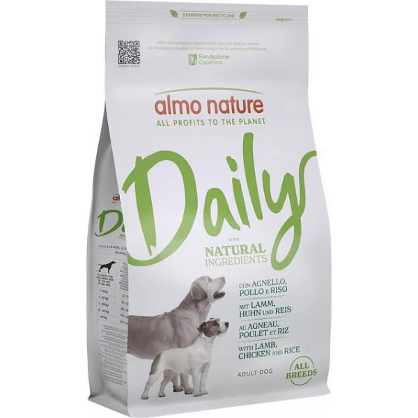 Almo Nature Daily All Breeds для дорослих собак всіх порід з ягням, куркою і рисом