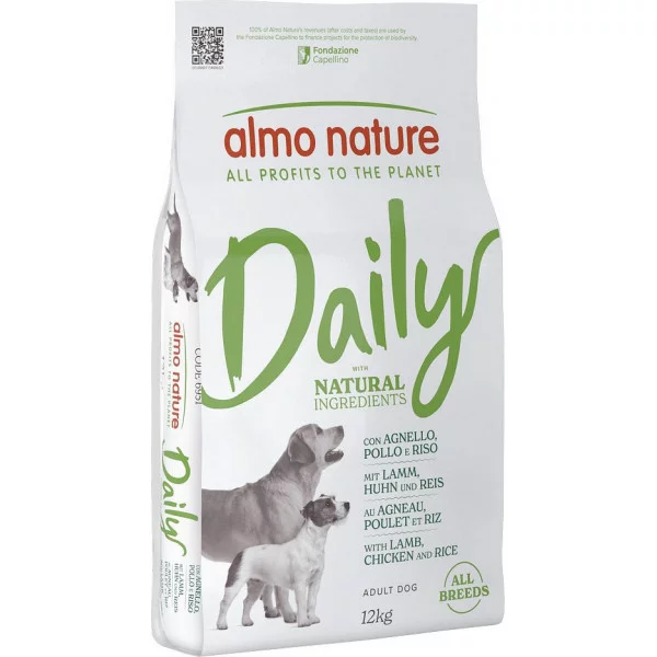 Almo Nature Daily All Breeds для дорослих собак всіх порід з ягням, куркою і рисом