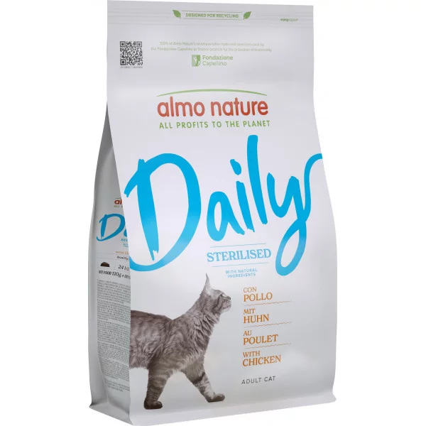 Almo Nature Daily Cat Sterilised для дорослих стерилізованих котів з куркою