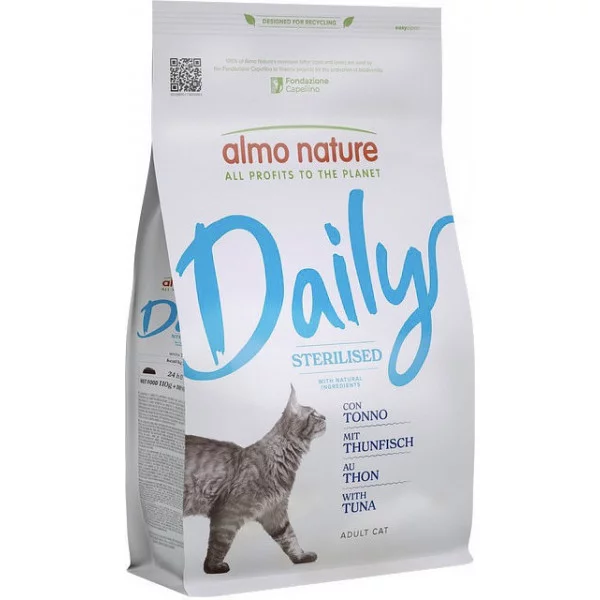 Almo Nature Daily Cat Sterilised для дорослих стерилізованих котів з тунцем