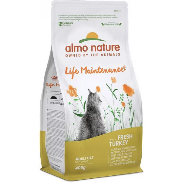 Almo Nature Life Maintenance для дорослих котів зі свіжою індичкою