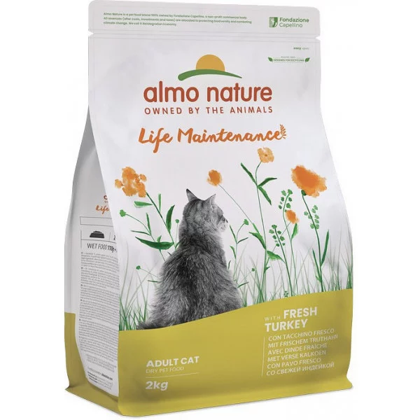 Almo Nature Life Maintenance для дорослих котів зі свіжою індичкою