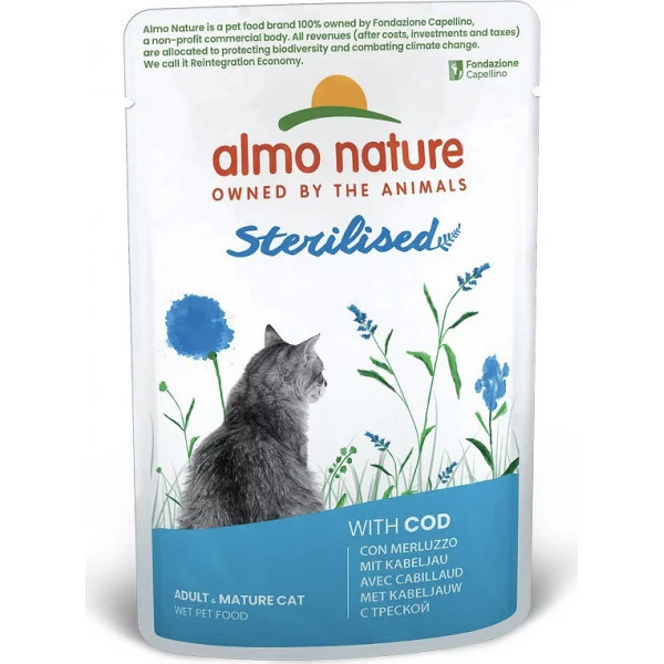 Almo Nature Holistic Functional Cat, для стерилізованих котів, пауч, 70 г
