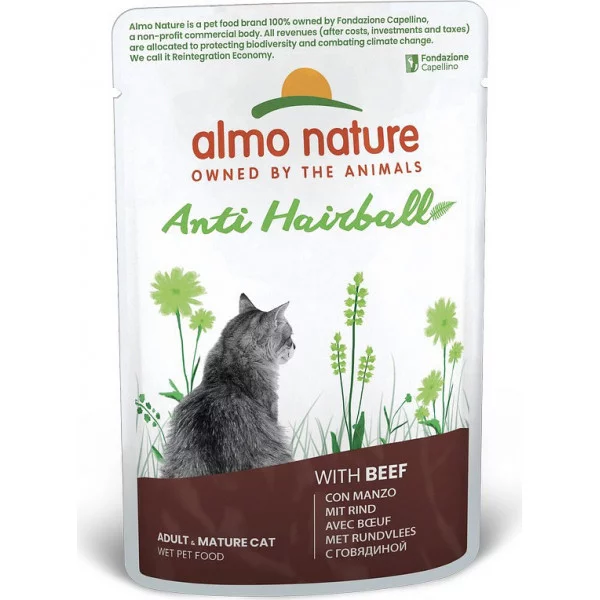 Almo Nature Holistic Functional Cat, для виведення шерсті, пауч, 70 г