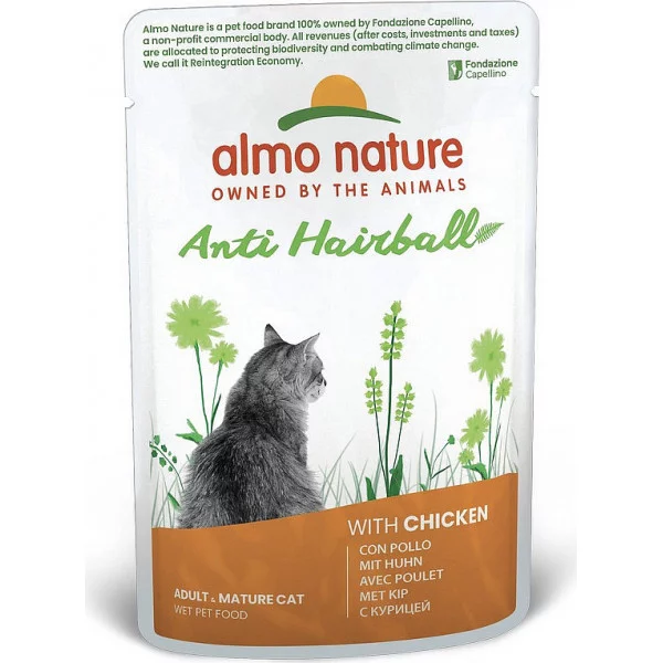 Almo Nature Holistic Functional Cat, для виведення шерсті, пауч, 70 г