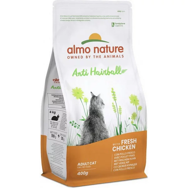 Almo Nature Anti Hairball для виведення шерсті у дорослих котів зі свіжою куркою