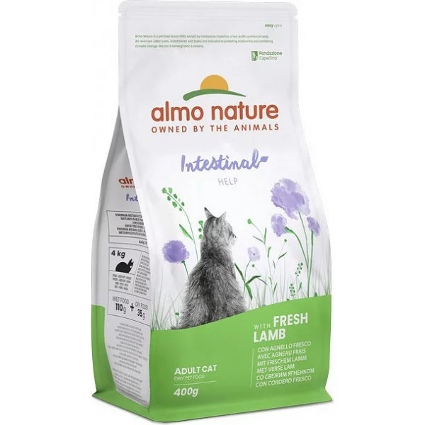 Almo Nature Intestinal Help для дорослих котів з чутливим травленням зі свіжим ягням