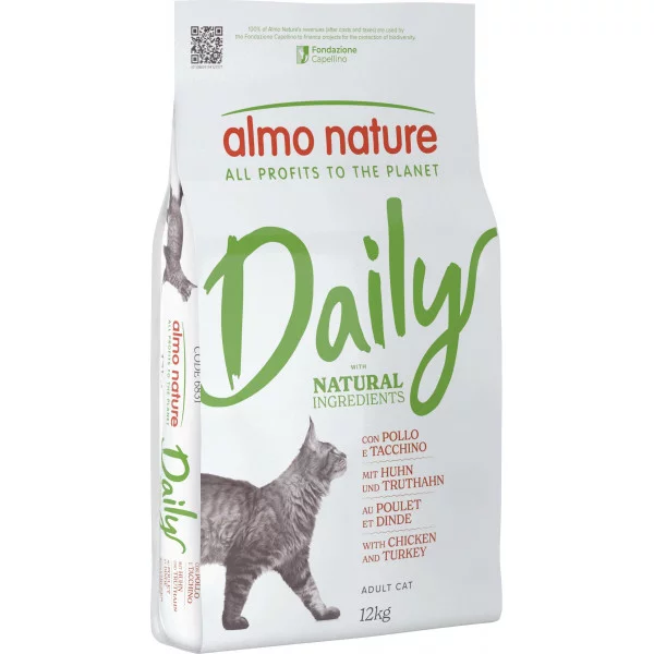 Almo Nature Daily Cat для дорослих котів з куркою і індичкою