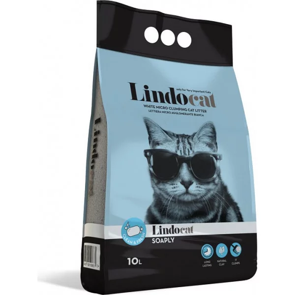 Наповнювач бентонітовий LINDOCAT Soaply (аромат мила, дрібна гранула)