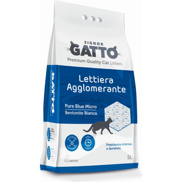 Наповнювач бентонітовий SIGNOR GATTO Pure Blue Micro