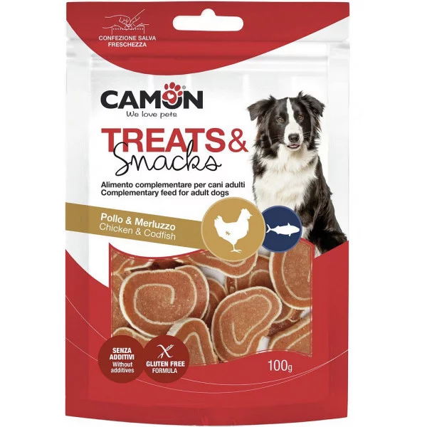 Снек для собак CAMON суші з куркою і тріскою