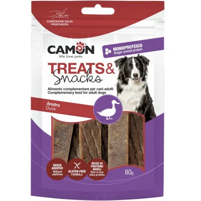 Снек для собак CAMON джеркі з качкою, 8 см