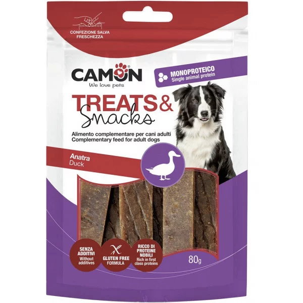 Снек для собак CAMON джеркі з качкою, 8 см