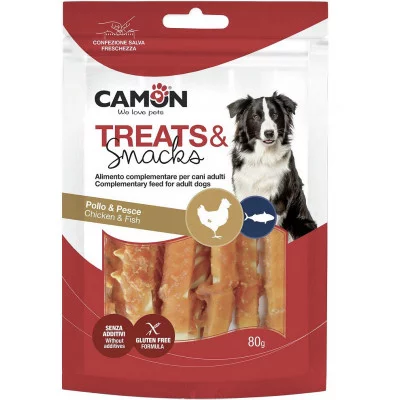 Снек для собак CAMON палички з куркою і рибою