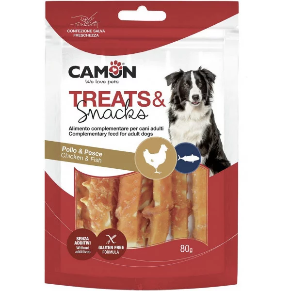 Снек для собак CAMON палички з куркою і рибою