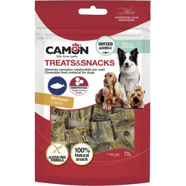Снек для собак CAMON кубики зі шкіри тріски
