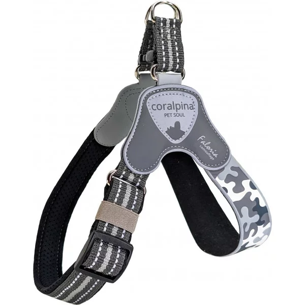 Шлея CAMOUFLAGE з регулюванням, сірий/чорний