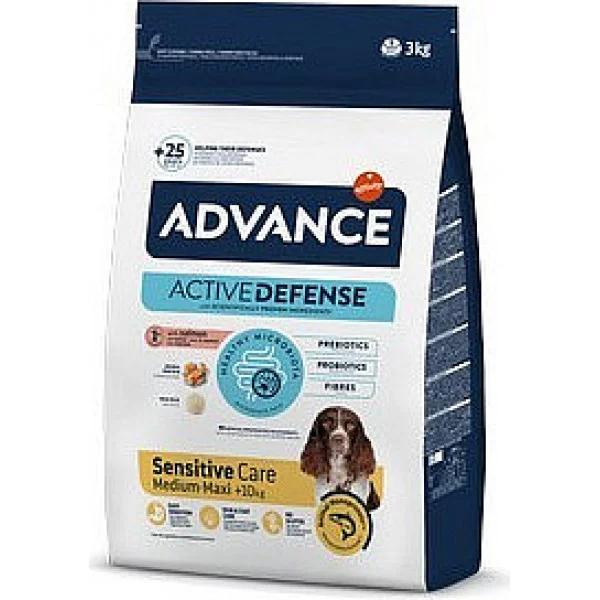 Advance Dog Med/Maxi Sensitive Salmon&Rice для дорослих собак з чутливим травленням лосось і рис