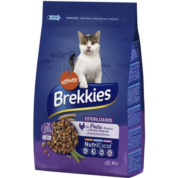 Brekkies Cat Sterilized для дорослих стерилізованих котів з куркою