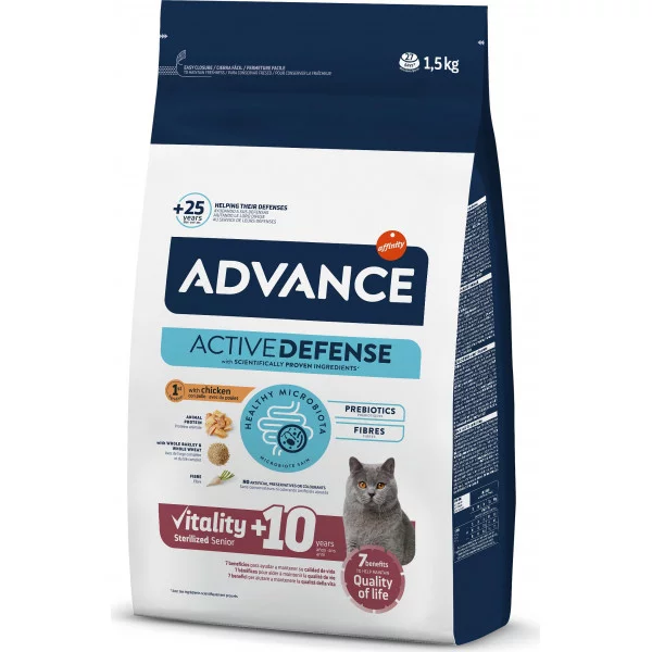 Advance Cat Sterilized Senior для стерилізованих котів старше 10 років з куркою