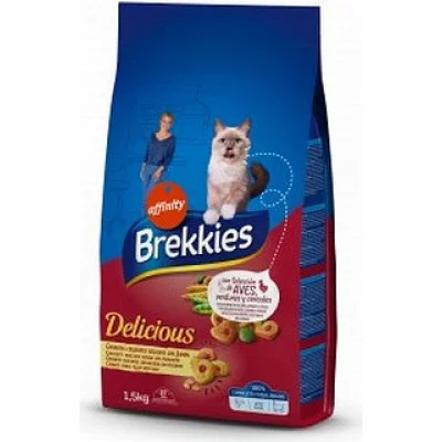 Brekkies Cat Delice Meat для дорослих котів з куркою