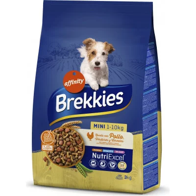 Brekkies Dog Mini для дорослих собак маленьких порід з курко..