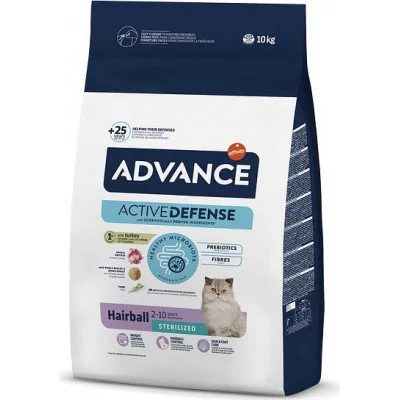 Advance Cat Sterilized Hairball для виведення шерсті у стери..