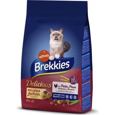 Brekkies Cat Delice Meat для дорослих котів з куркою