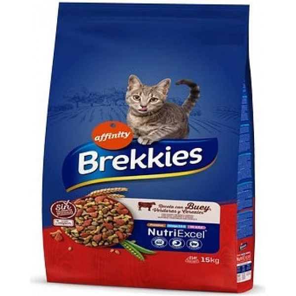 Brekkies Cat Beef для дорослих котів з яловичиною