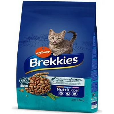 Brekkies Cat Salmon and Tuna для дорослих котів з лосесем і ..