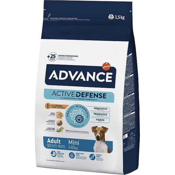 Advance Dog Mini Adult для дорослих собак маленьких порід з куркою та рисом