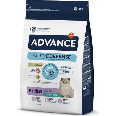 Advance Cat Sterilized Hairball для виведення шерсті у стери..