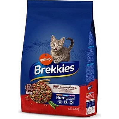 Brekkies Cat Beef для дорослих котів з яловичиною