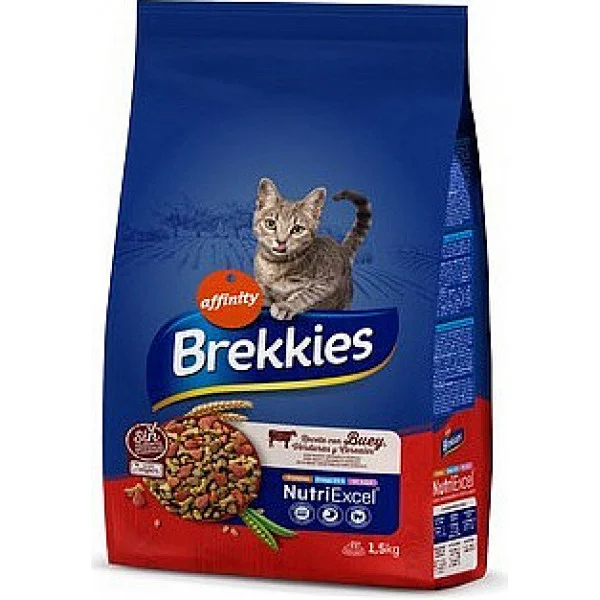 Brekkies Cat Beef для дорослих котів з яловичиною