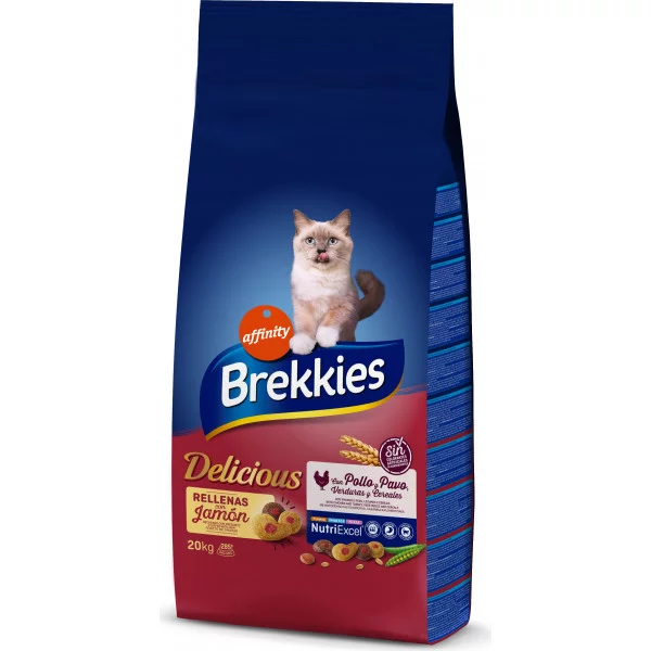 Brekkies Cat Delice Meat для дорослих котів з куркою