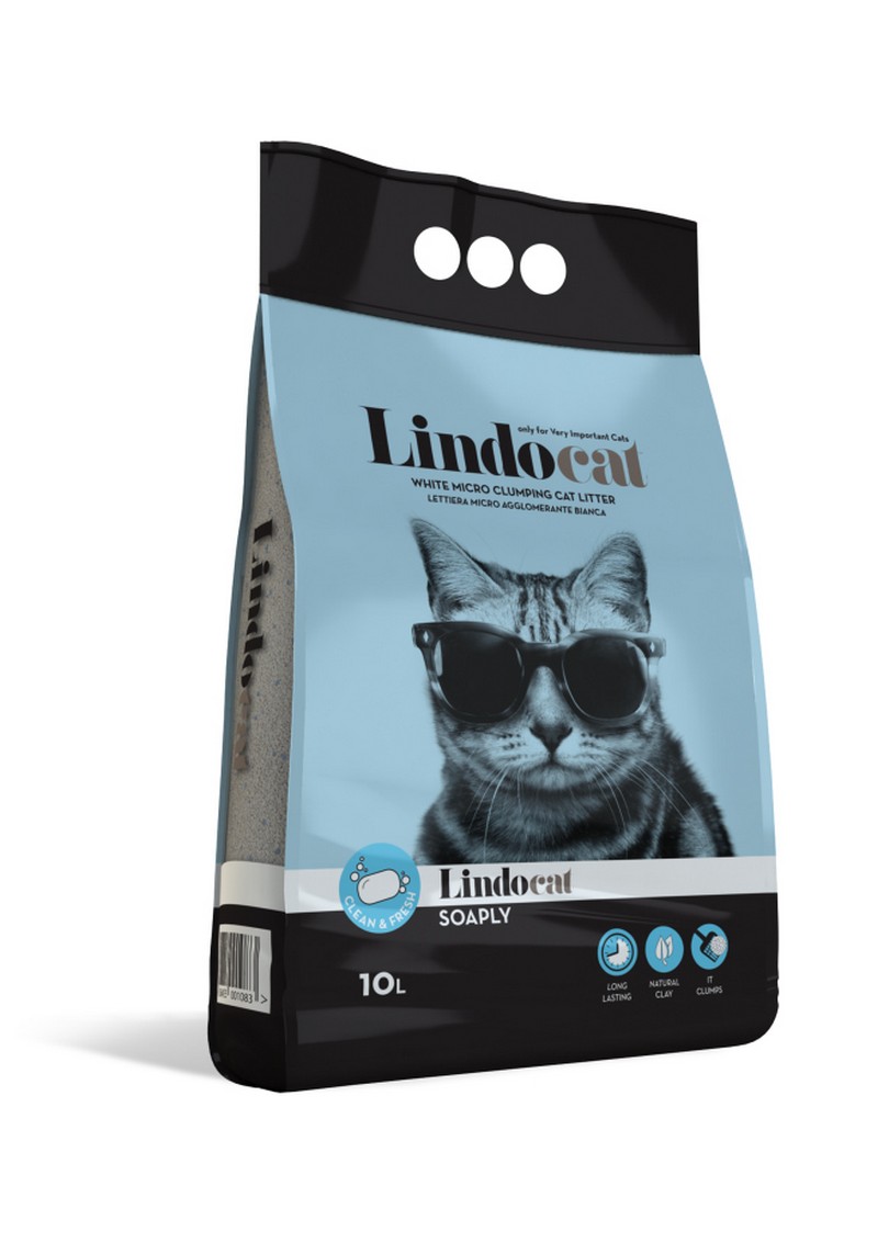 картинка Наповнювач бентонітовий LINDOCAT Soaply (аромат мила, дрібна гранула)