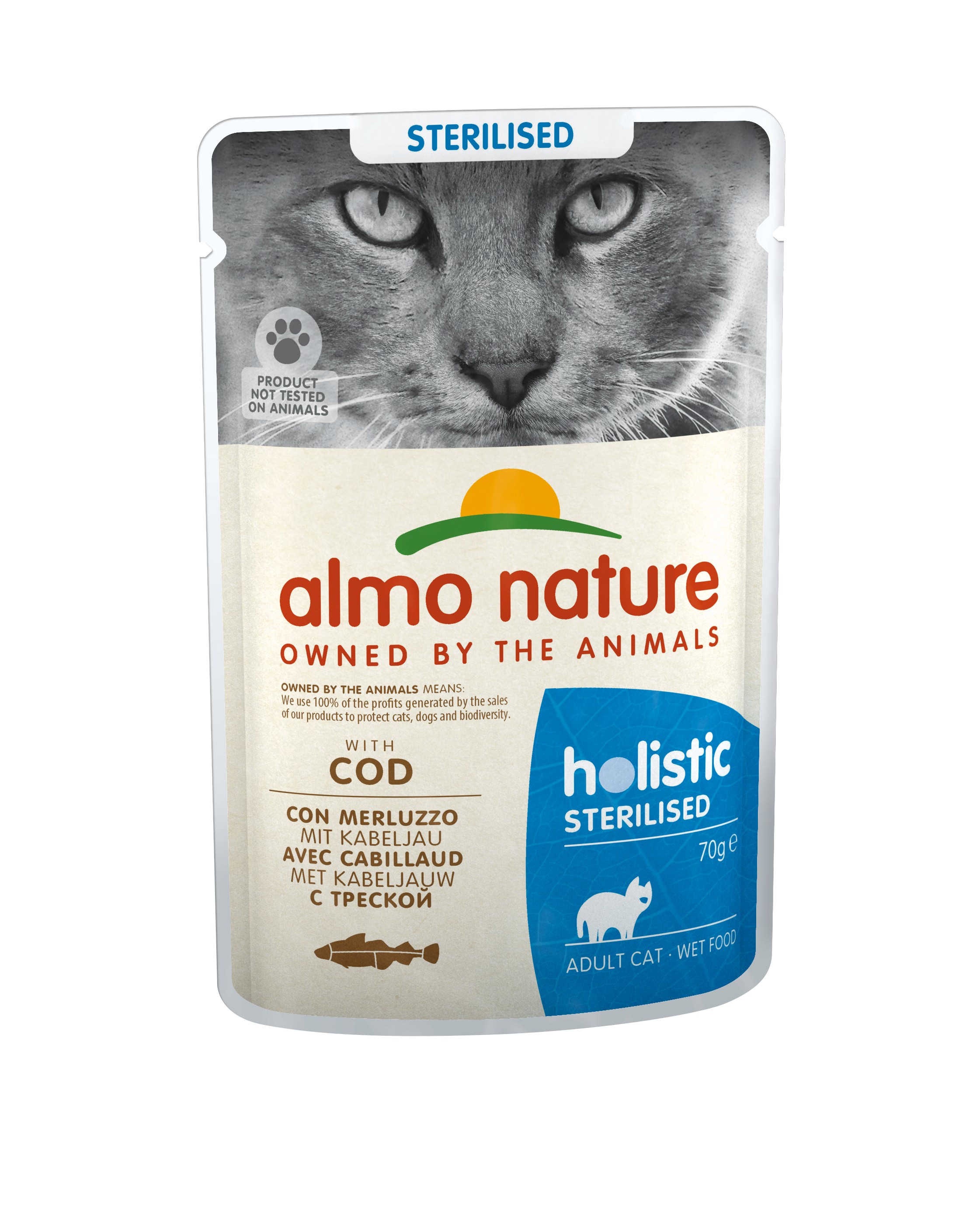 картинка Almo Nature Holistic Functional Cat, для стерилізованих котів, пауч, 70 г