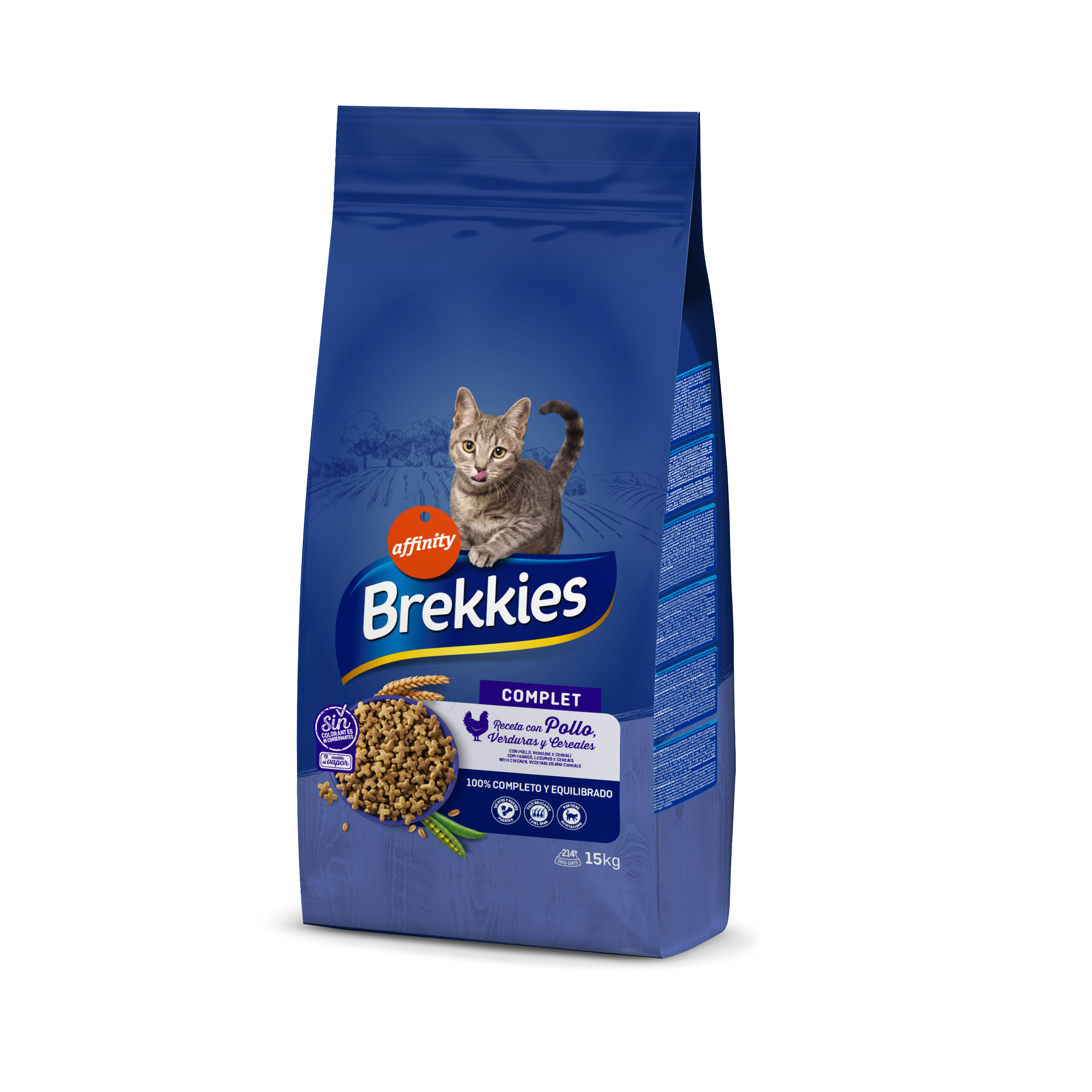 картинка Brekkies Cat Complet для дорослих котів з куркою, тунцем та овочами