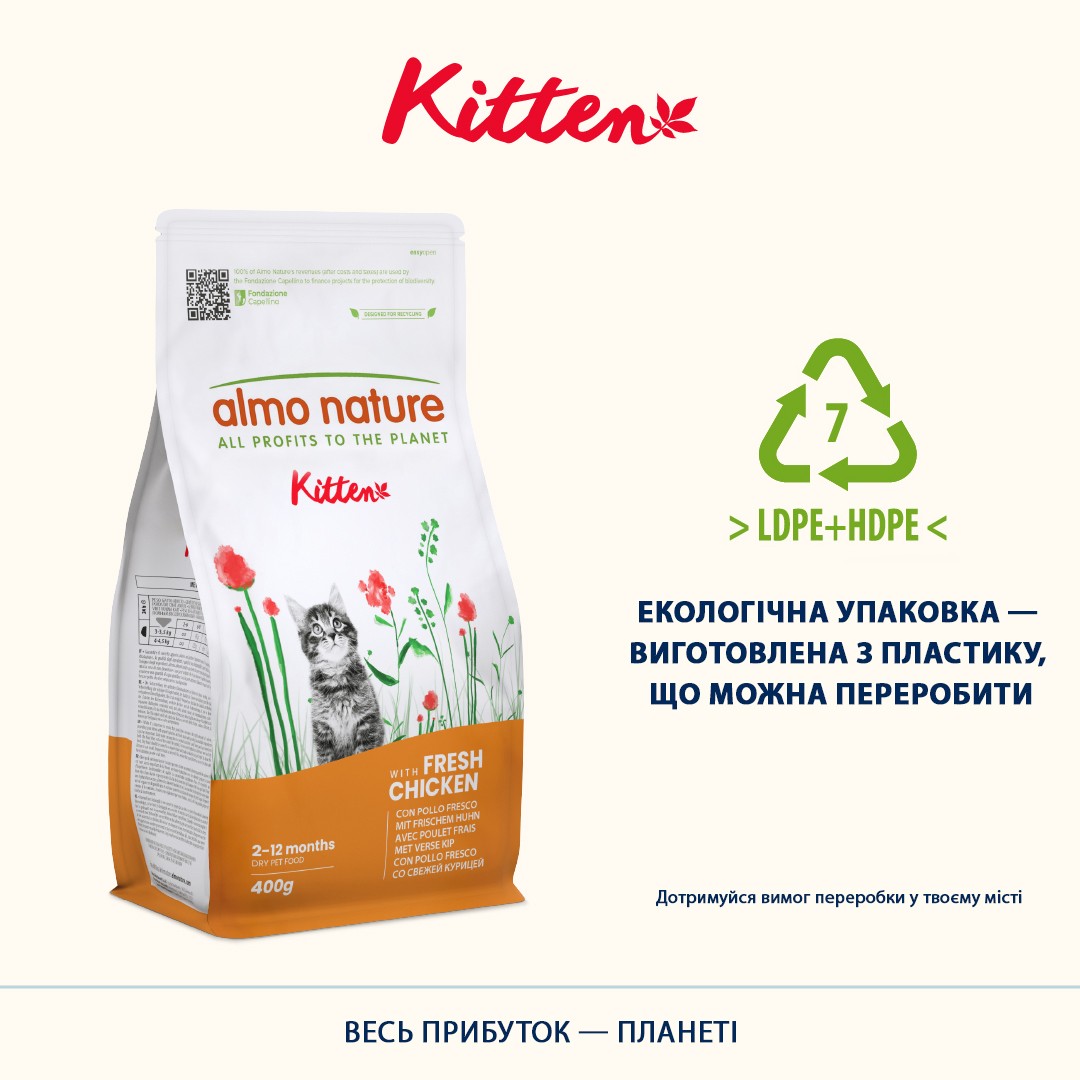 картинка Almo Nature Holistic Cat для кошенят зі свіжою куркою