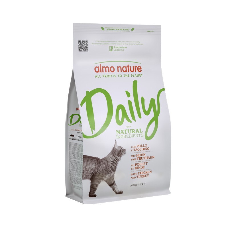 картинка Almo Nature Daily Cat для дорослих котів з куркою і індичкою