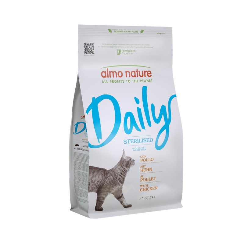 картинка Almo Nature Daily Cat Sterilised для дорослих стерилізованих котів з куркою