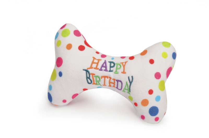 картинка Іграшка CАMON "Кістка Happy Birthday з пищалкою ", поліестер