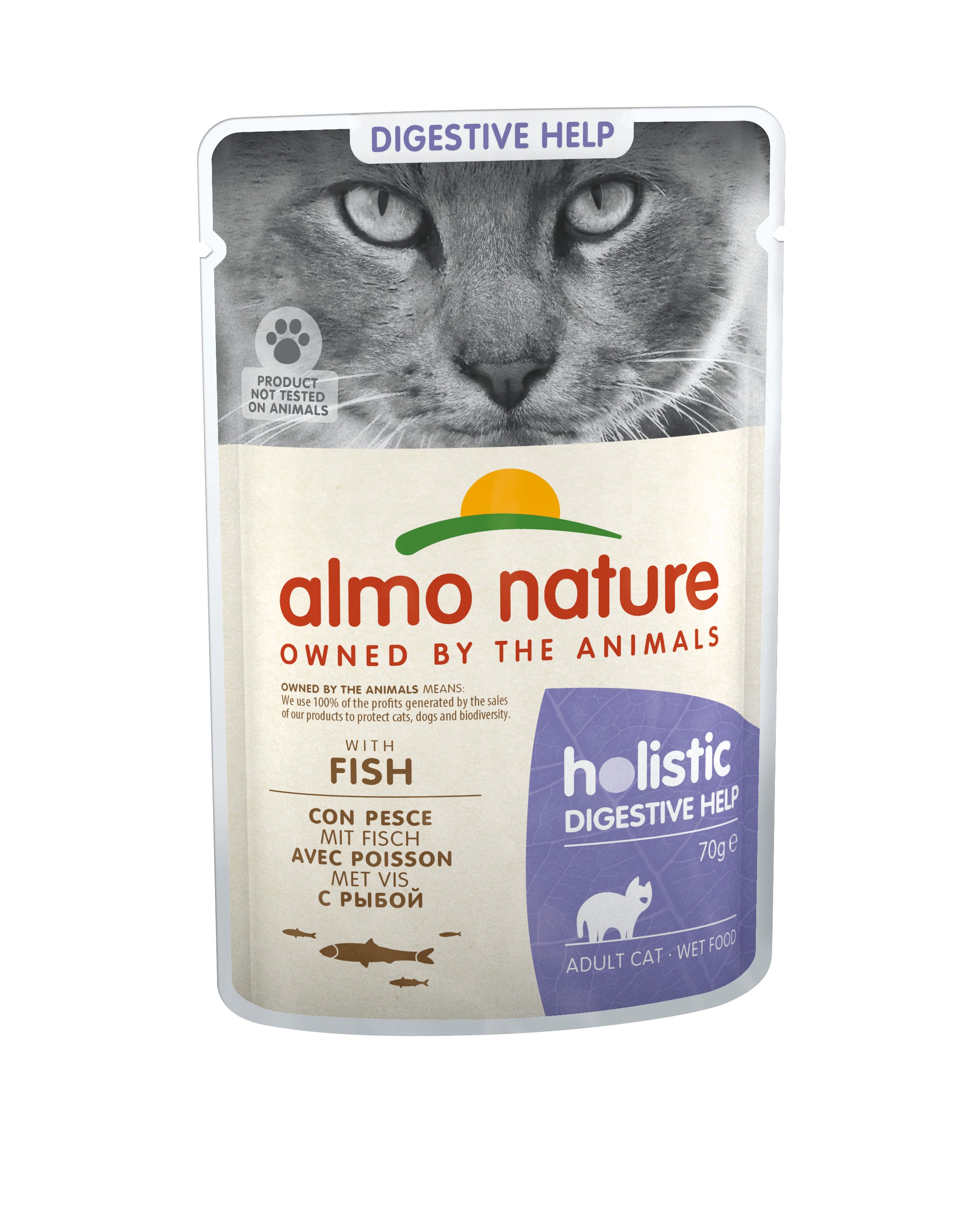 картинка Almo Nature Holistic Functional Cat, для котів з чутливим травленням, пауч, 70 г