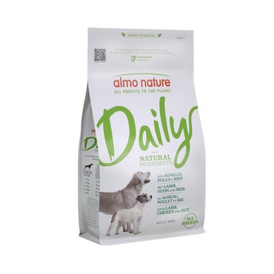 картинка Almo Nature Daily Dog для дорослих собак всіх порід з ягням, куркою і рисом