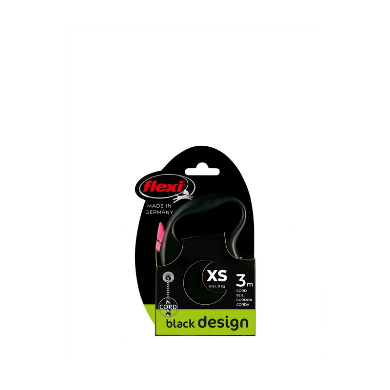 картинка Повідець-рулетка Black Design трос XS (3 м; до 8 кг)