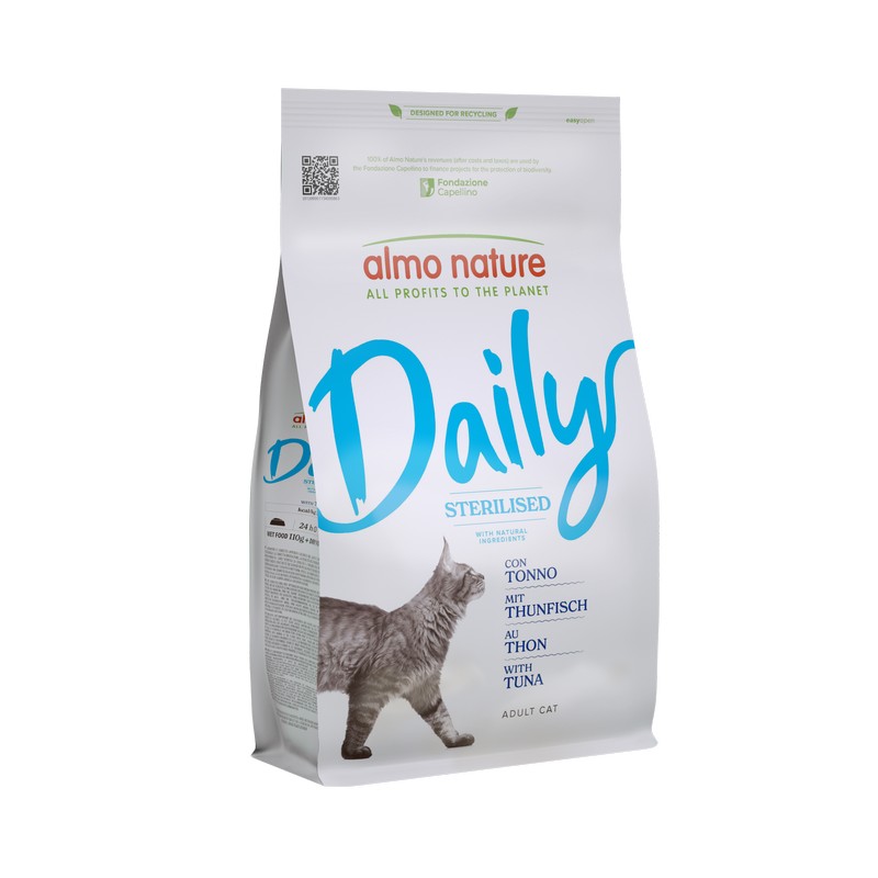 картинка Almo Nature Daily Cat Sterilised для дорослих стерилізованих котів з тунцем