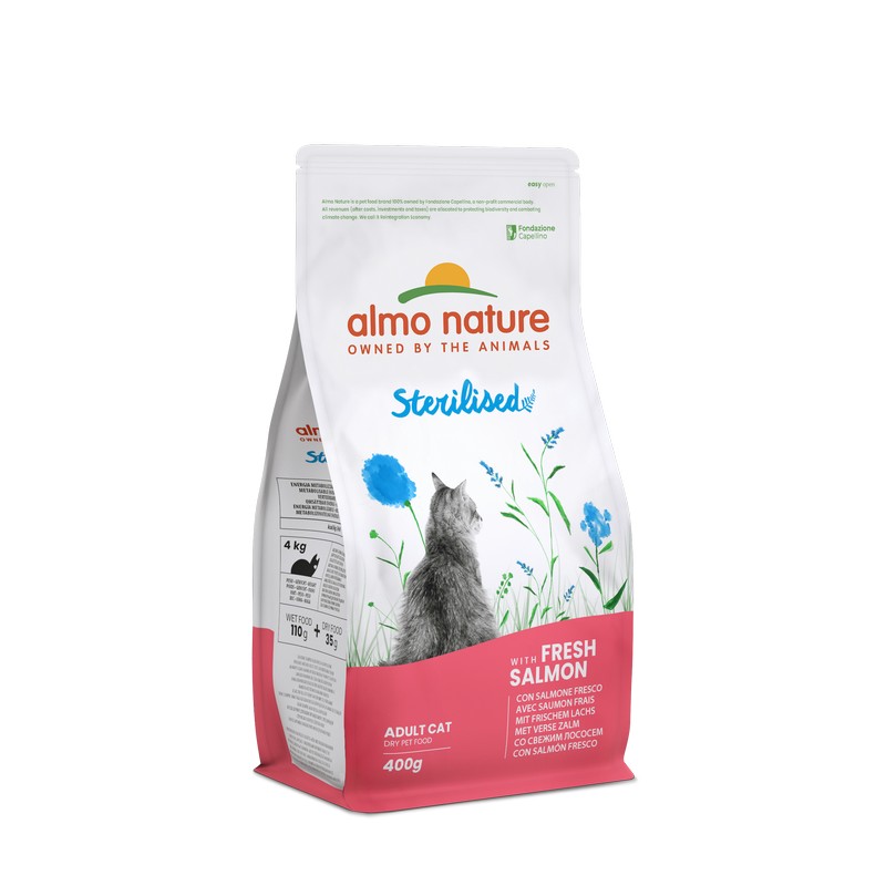 картинка Almo Nature Holistic Cat для дорослих стерилізованих котів зі свіжим лососем